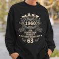 63 Geburtstag Geschenk Mann Mythos Legende März 1960 Sweatshirt Geschenke für Ihn