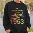 70 Geburtstag 70 Jahre Alt Legendär Seit April 1953 V4 Sweatshirt Geschenke für Ihn