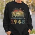 75 Year Old Awesome Since March 1948 75Th Birthday Sweatshirt Gifts for Him 75 Year Old Awesome Since March 1948 75Th Birthday Sweatshirt Gifts for Him