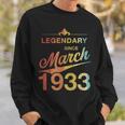 90 Geburtstag 90 Jahre Alt Legendär Seit März 1933 V3 Sweatshirt Geschenke für Ihn