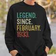 90 Year Old Gifts 90Th Birthday Legend Since February 1933 Sweatshirt Gifts for Him