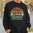 90Th Birthday Gift Vintage 1933 Limited Edition 90 Year Old Men Women Sweatshirt Graphic Print Unisex Gifts for Him