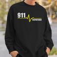 911 Dispatcher Heartbeat Thin Gold Line Sweatshirt Gifts for Him