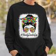 Activity Director Messy Bun Supporting Autism Awareness Sweatshirt Gifts for Him