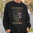 Afghanistan Veteran American Us Flag Proud Army Military Sweatshirt Gifts for Him