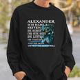 Alexander Sweatshirt personalisiert, mit Drachen & lustigem Spruch Geschenke für Ihn