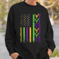 American Flag Mardi GrasMardi Gras Crawfish Outfit  Sweatshirt Gifts for Him