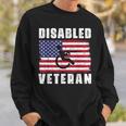American Flag Retro Vintage Disabled Veteran Retro Vintage Sweatshirt Gifts for Him