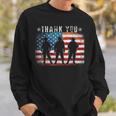 American Flag Thank You Veterans Proud Veteran Patrioitc Sweatshirt Gifts for Him