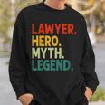 Anwalt Held Mythos Legende Retro Vintage-Anwalt Sweatshirt Geschenke für Ihn