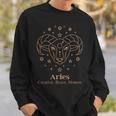 Aries Art Zodiac Design Aesthetic Sweatshirt Gifts for Him