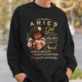 Aries Girl Birthday African American Little Girl Sweatshirt Gifts for Him