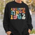 Awesome Since 1962 61St Birthday Retro Gifts Born In 1962 Sweatshirt Gifts for Him