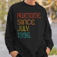 Awesome Since July 1996 27Th Birthday 27 Years Old Vintage Sweatshirt Gifts for Him