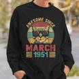 Awesome Since March 1951 72 Years Old Gifts Cat Lovers Sweatshirt Gifts for Him