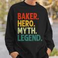 Baker Hero Myth Legend Retro-Vintage-Chefkoch Sweatshirt Geschenke für Ihn