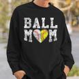 Ball Mom Baseball Softball Heart Sport Lover Funny Sweatshirt Gifts for Him
