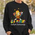 Be Kind Autism Awareness Puzzle Bee Dabbing Support Kid Girl Sweatshirt Gifts for Him