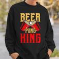 Beer Pong King Alkohol Trinkspiel Beer Pong V2 Sweatshirt Geschenke für Ihn