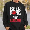 Beer Pong Legend Alkohol Trinkspiel Beer Pong V2 Sweatshirt Geschenke für Ihn