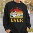 Best Cow Dad Ever Funny Cow Farmer Design Sweatshirt Gifts for Him