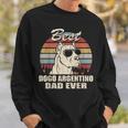 Best Dogo Argentino Dad Ever Vintage Retro Dog Dad Sweatshirt Gifts for Him