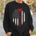 Best Firefighter Dad Ever American Flag Fathers Day V2 Sweatshirt Gifts for Him