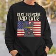 Best Frenchie Dad Ever Flag French Bulldog Patriot Dog Gift Gift For Mens Sweatshirt Gifts for Him