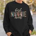 Best Nannie Ever Gifts Leopard Print Mothers Day Sweatshirt Gifts for Him