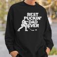 Best Puckins Dad Ever Cool Ice Hockey Gift For Father Sweatshirt Gifts for Him