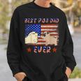 Best Pug Dad Ever Funny Pug Lover American Flag 4Th Of July Bbmxyg Sweatshirt Gifts for Him