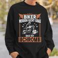 Biker Grau Chrom Motorrad Motorradfahrer Motorradfahren Sweatshirt Geschenke für Ihn