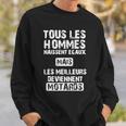 Biker Sweatshirt Schwarz mit Französischem Spruch für Motorradfans Geschenke für Ihn