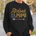 Blessed To Be Called Mimi Leopart Red Plaid Buffalo Xmas Sweatshirt Gifts for Him