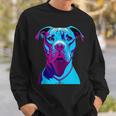 Blue Pitbull Amstaff Design Sweatshirt Gifts for Him