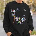 Blumen Florist Rosen Vögel Kolibri Sweatshirt Geschenke für Ihn