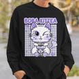 Boba Tea Women Lavender Kittea Kawaii Cat Japanese Sweatshirt Gifts for Him