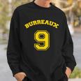 Burreaux Number 9 Louisiana Football Fan Men Women Sweatshirt Graphic Print Unisex Gifts for Him