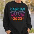 Cancun 2023 Vacation Vintage Matching Cool Glasses Souvenir Sweatshirt Gifts for Him