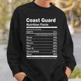 Coast Guard Nutrition Facts College University Sweatshirt Gifts for Him
