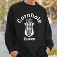 Cornhole Queen Lustiges Damen Sweatshirt, Motiv für Spielbegeisterte Geschenke für Ihn