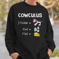 Cowculus Cow Math Nerdy Student Teacher Mathematician Sweatshirt Gifts for Him