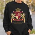 Create Your Own Coat Of Arms Red Gold Lion Emblem Sweatshirt Gifts for Him