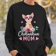 Cute Chihuahua Mom Sunglasses Flower For Chihuahua Owner Men Women Sweatshirt Graphic Print Unisex Gifts for Him
