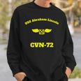 Cvn-72 Uss Abraham Lincoln Aircraft Abe Carrier Print Sweatshirt Gifts for Him