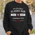 Dad 70Th BirthdayDistressed Vintage Fathers Day Sweatshirt Gifts for Him