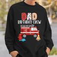 Dad Birthday Crew Fire Truck Little Fire Fighter Bday Party Sweatshirt Gifts for Him