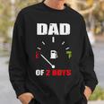 Dad Of 2 Boys Vintage Dad Battery Low Fathers Day Sweatshirt Gifts for Him