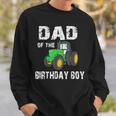 Dad Of The Birthday Boy Vintage Farm Tractor Party Family Sweatshirt Gifts for Him