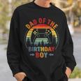 Dad Of The Birthday Boy Vintage Matching Gamer Birthday Sweatshirt Gifts for Him